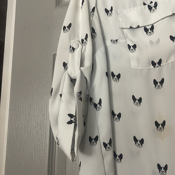 Cute Torrid Boston Terrier Blouse - Picture 5 of 7
